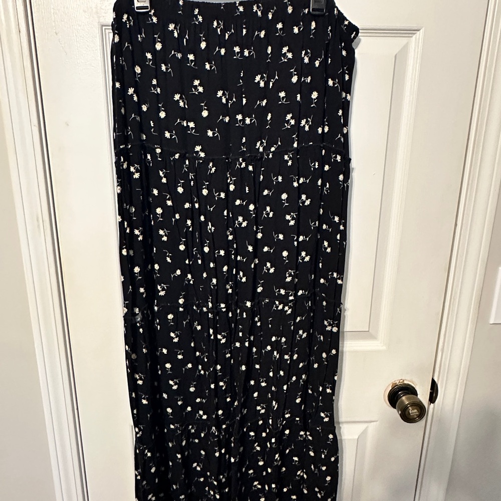Ultra Flirt Black and White Maxi Pencil Skirt